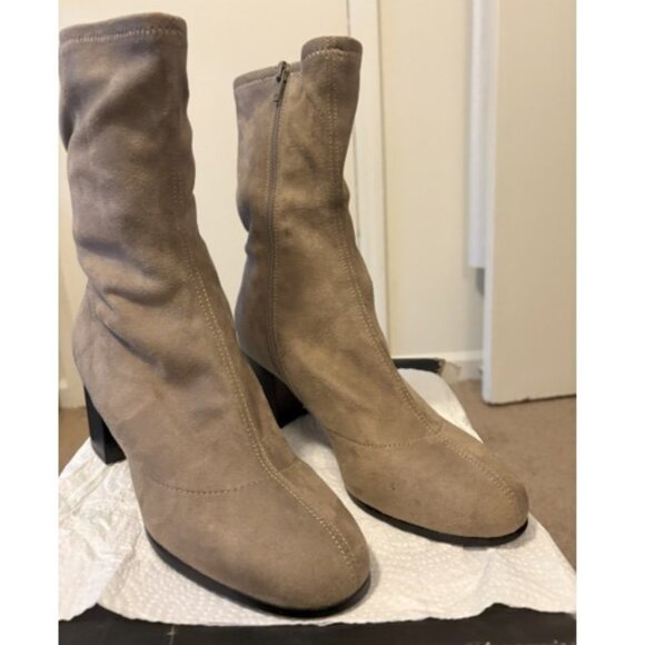 Design Lab Sool Fabric Mid Calf Booties 9M - Picture 3 of 5